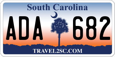 SC license plate ADA682