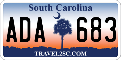 SC license plate ADA683