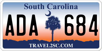 SC license plate ADA684