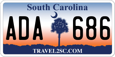SC license plate ADA686