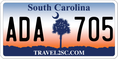 SC license plate ADA705