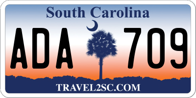 SC license plate ADA709