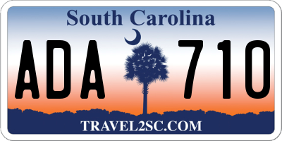 SC license plate ADA710