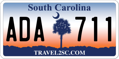 SC license plate ADA711