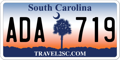 SC license plate ADA719