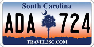 SC license plate ADA724