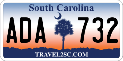 SC license plate ADA732