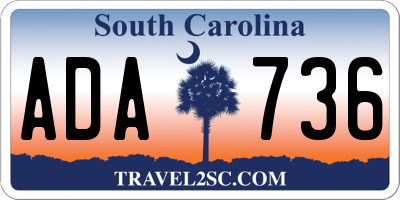 SC license plate ADA736