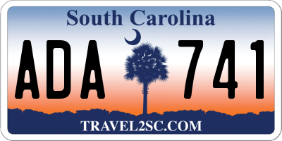 SC license plate ADA741