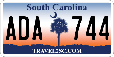 SC license plate ADA744