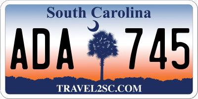 SC license plate ADA745