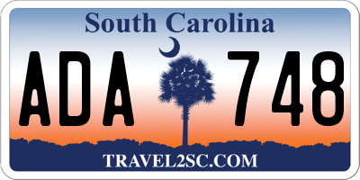 SC license plate ADA748