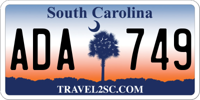 SC license plate ADA749