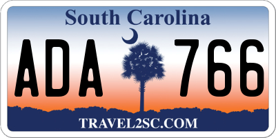 SC license plate ADA766