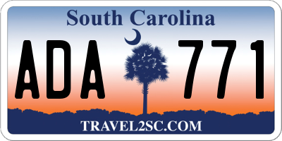 SC license plate ADA771