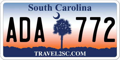 SC license plate ADA772