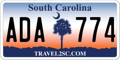 SC license plate ADA774