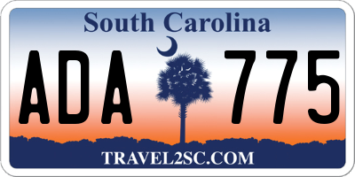 SC license plate ADA775