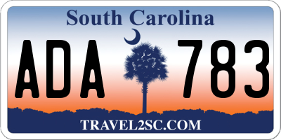 SC license plate ADA783