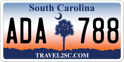 SC license plate ADA788