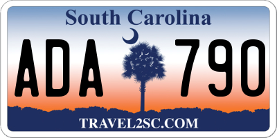 SC license plate ADA790