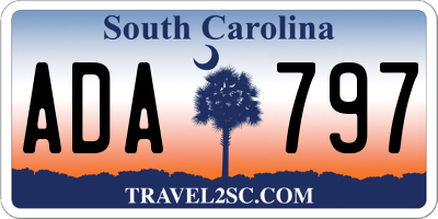 SC license plate ADA797