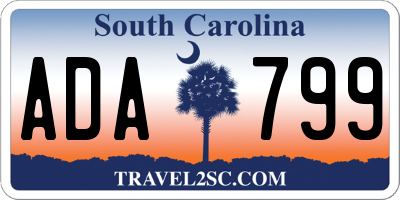 SC license plate ADA799
