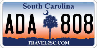 SC license plate ADA808