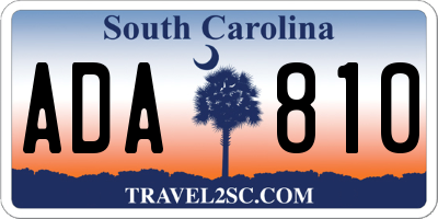 SC license plate ADA810