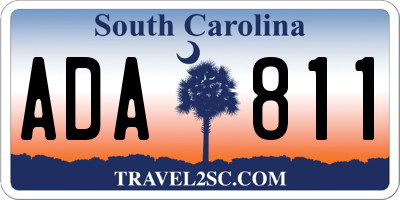 SC license plate ADA811