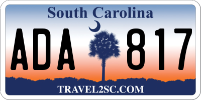 SC license plate ADA817