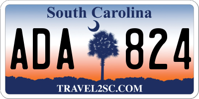 SC license plate ADA824