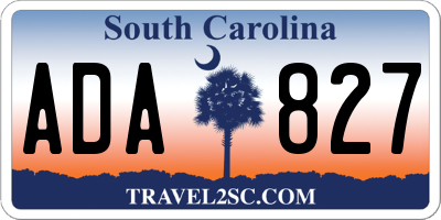 SC license plate ADA827
