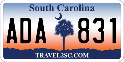 SC license plate ADA831