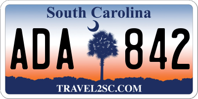 SC license plate ADA842