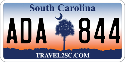 SC license plate ADA844