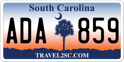 SC license plate ADA859