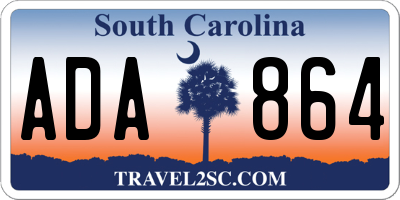 SC license plate ADA864