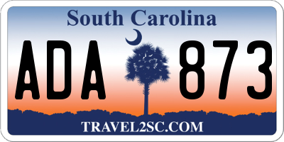 SC license plate ADA873