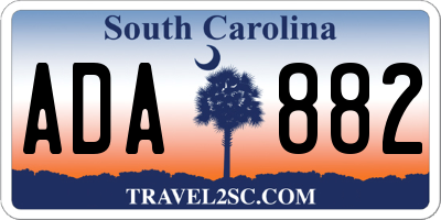 SC license plate ADA882