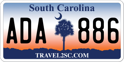 SC license plate ADA886