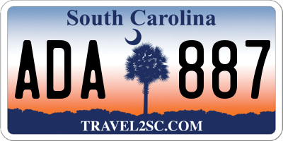 SC license plate ADA887