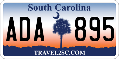 SC license plate ADA895