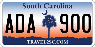 SC license plate ADA900