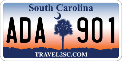 SC license plate ADA901