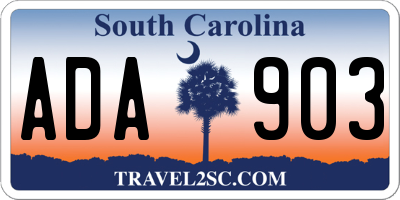 SC license plate ADA903