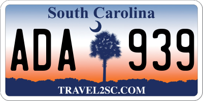 SC license plate ADA939