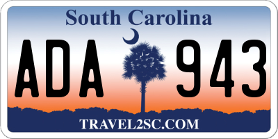 SC license plate ADA943