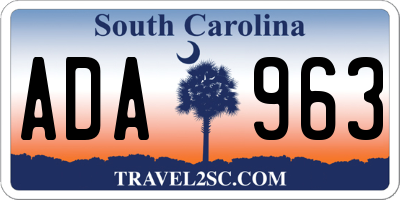 SC license plate ADA963