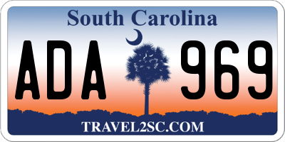 SC license plate ADA969